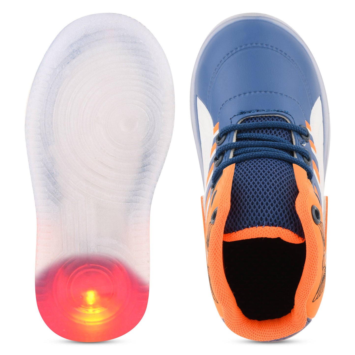 HOOH Unisex LED Light-Up Sneakers for Babies & Kids - (Red, Yellow, orange)