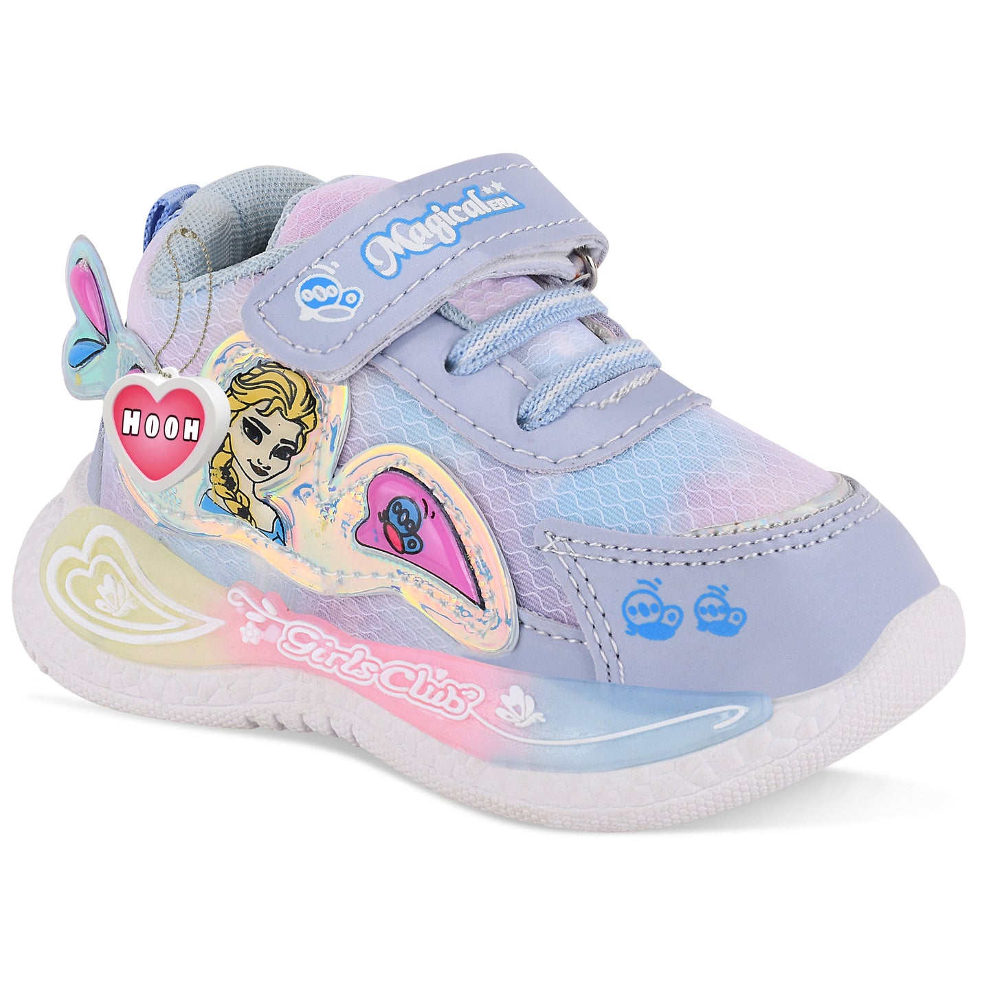 Girls' LED Walking Sneakers β Lavender, Pink & Purple
