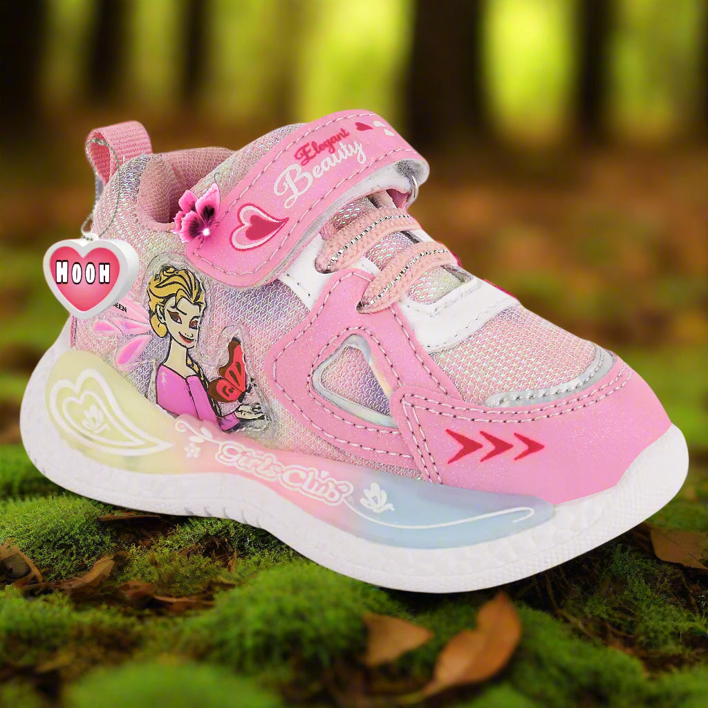 Girls' LED Walking Sneakers β Lavender, Pink & Purple