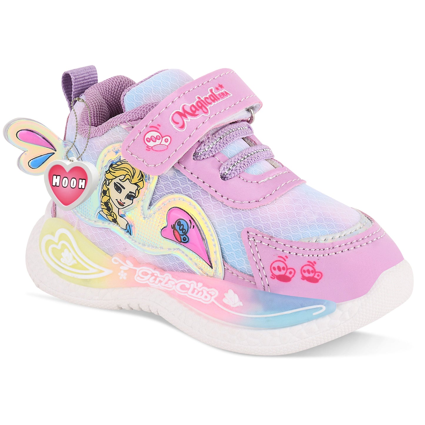 Girls' LED Walking Sneakers β Lavender, Pink & Purple