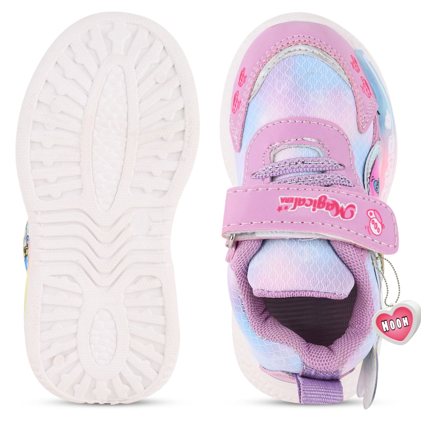 Girls' LED Walking Sneakers β Lavender, Pink & Purple