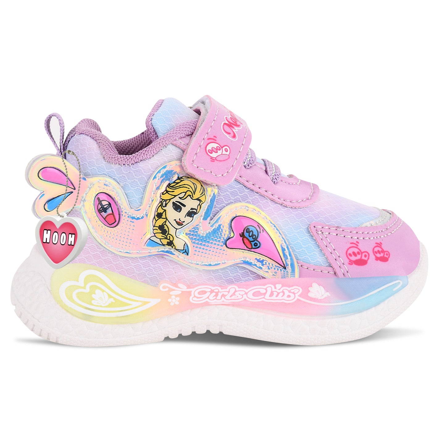 Girls' LED Walking Sneakers β Lavender, Pink & Purple