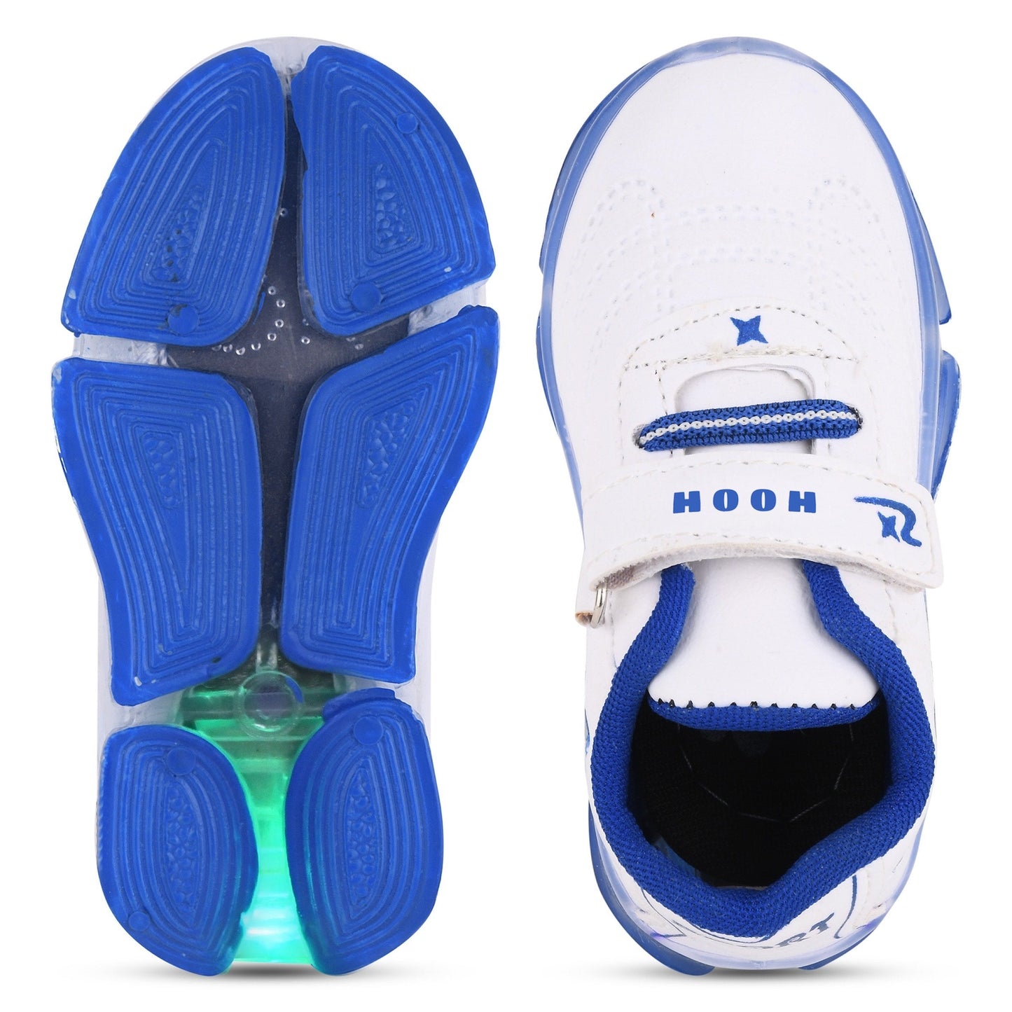 Boys’ White LED Sneakers – Light-Up Shoes