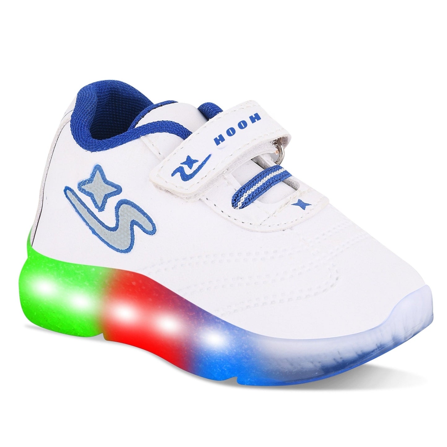 Boys’ White LED Sneakers – Light-Up Shoes