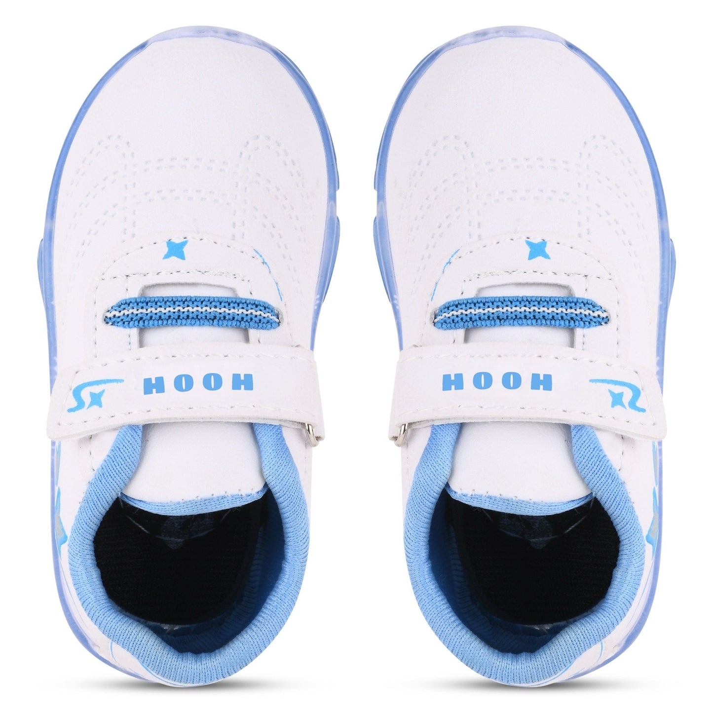 Boys’ White LED Sneakers – Light-Up Shoes