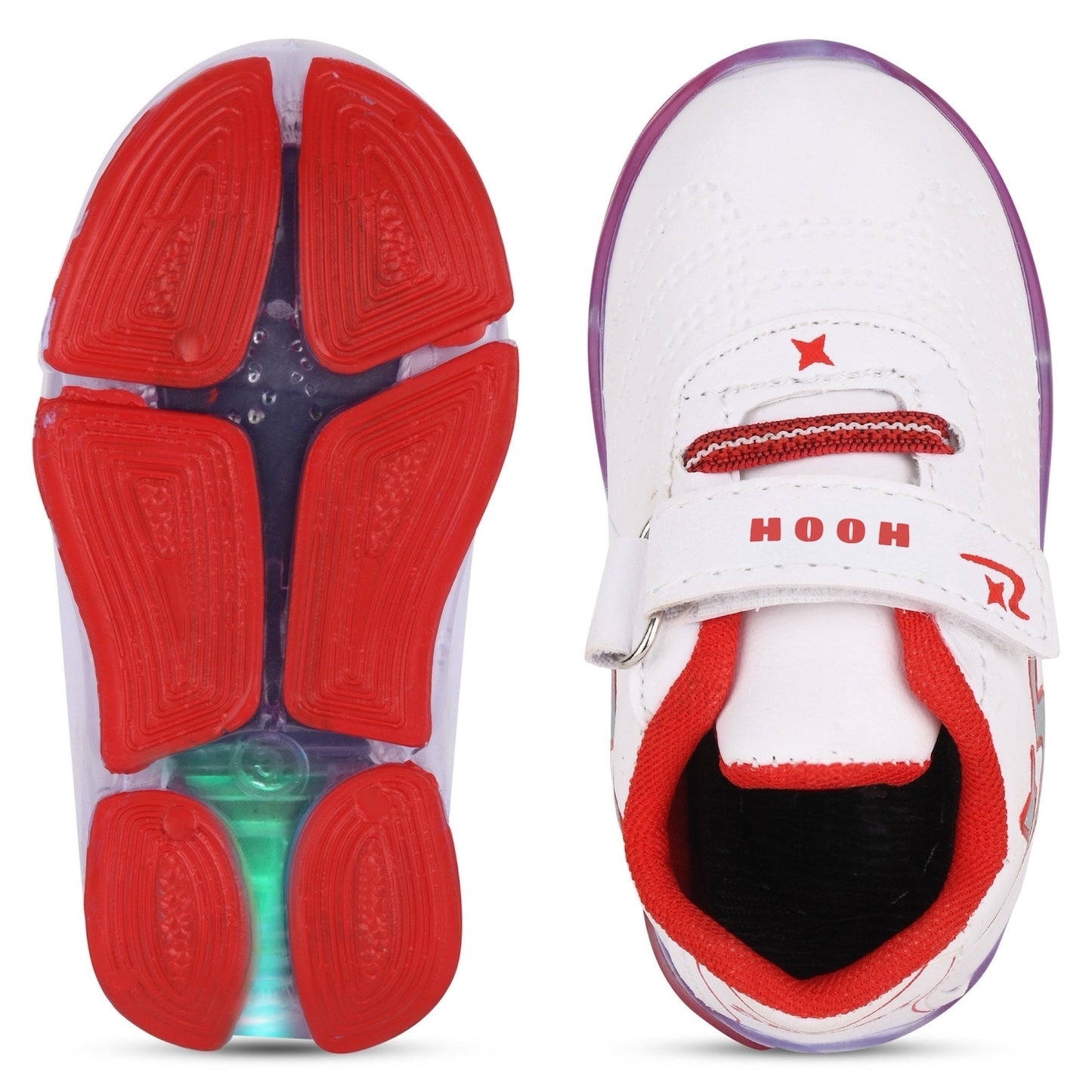 Boys’ White LED Sneakers – Light-Up Shoes
