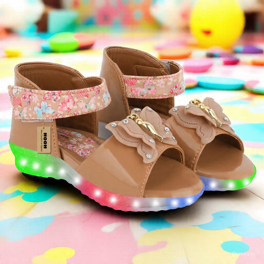 Fancy Leather Velcro Sandals for Girls (0 Months to 15 Years)