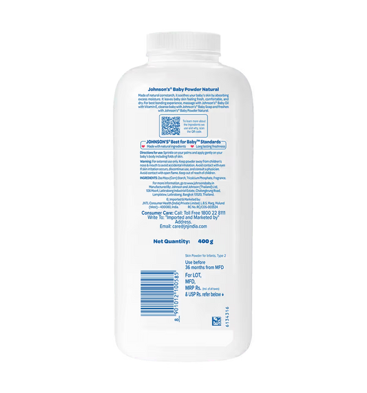 Johnson's Natural Baby Powder (400 gm)