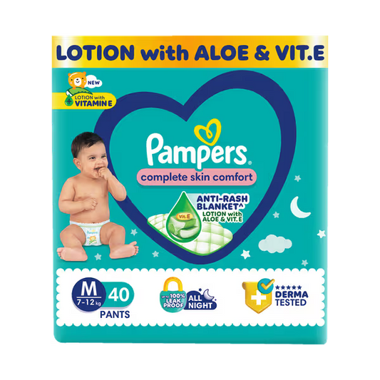 Pampers Baby Medium Taped Diapers (M,7-12 Kg) 40 Pants