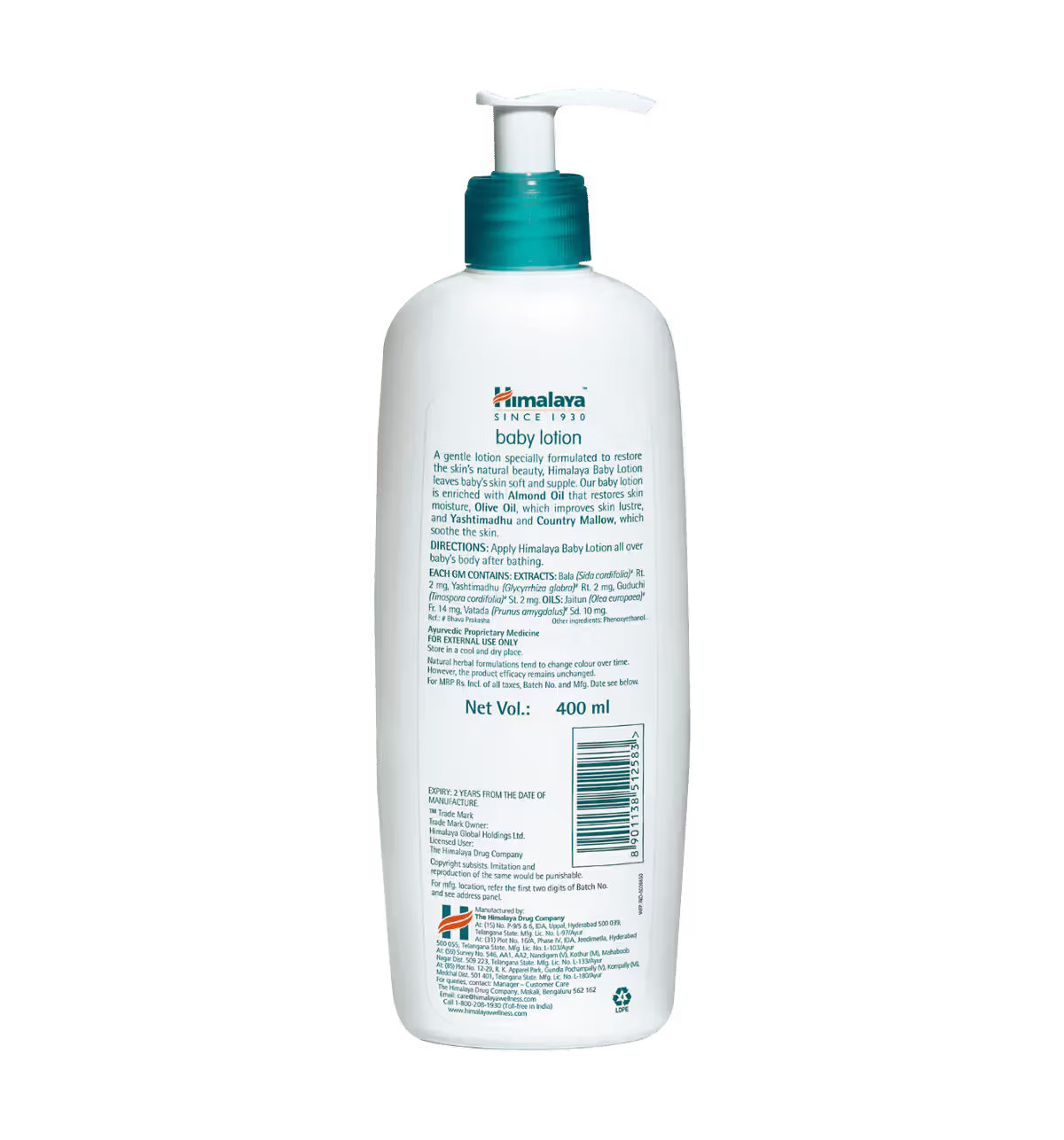 Himalaya Baby Lotion with almond & olive oils (400 ml)