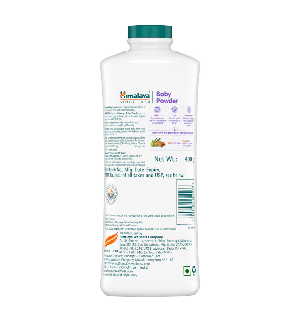 Himalaya Baby Herbal Powder (400 gm)