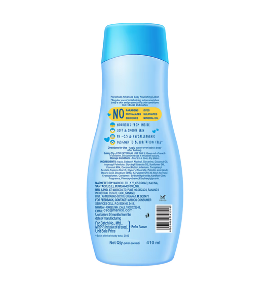 Parachute Baby Lotion with Virgin Coconut Milk& Coconut Oil (410 ml)