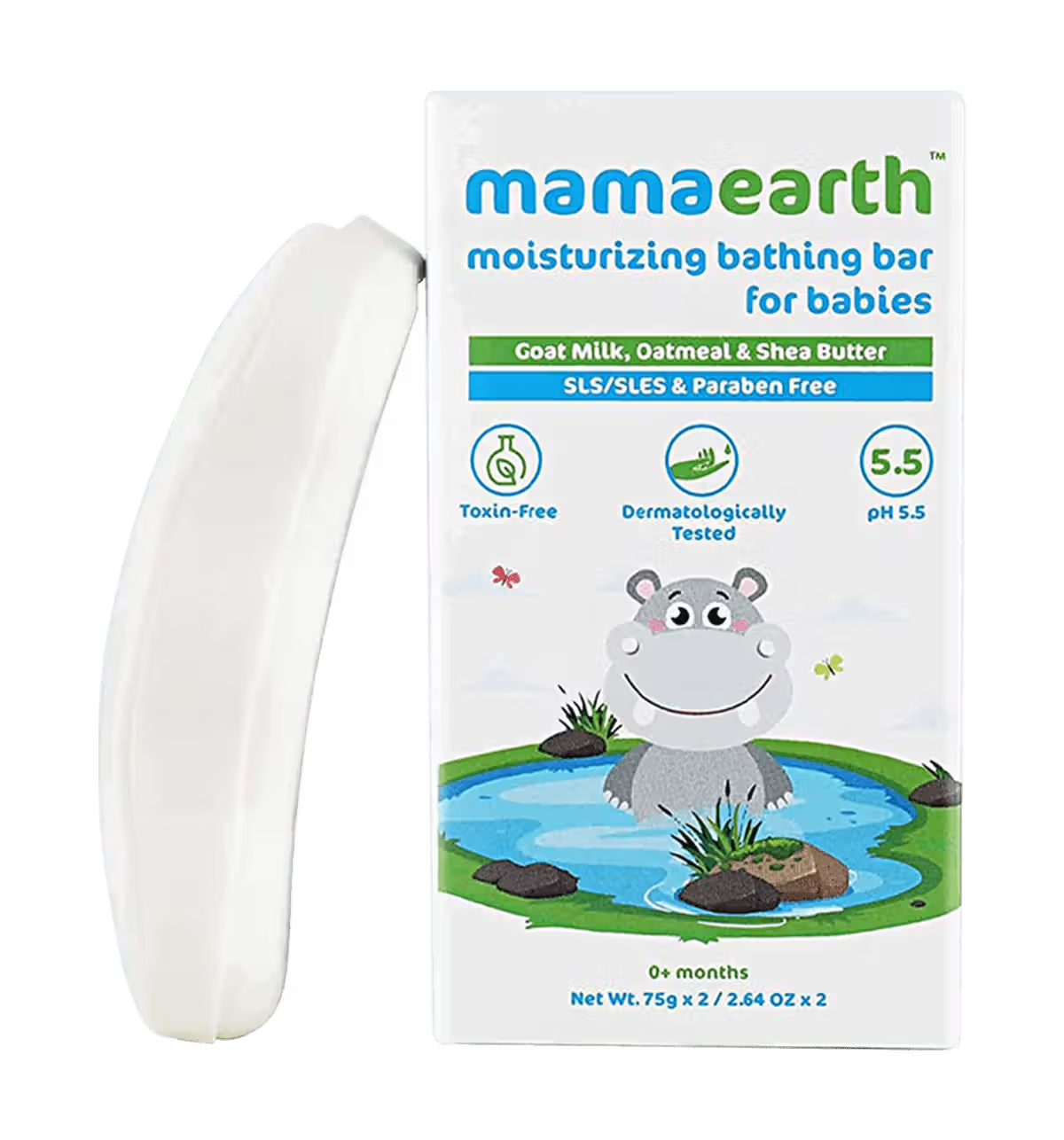 Mamaearth moisturizing bathing baby bar (150 gm)