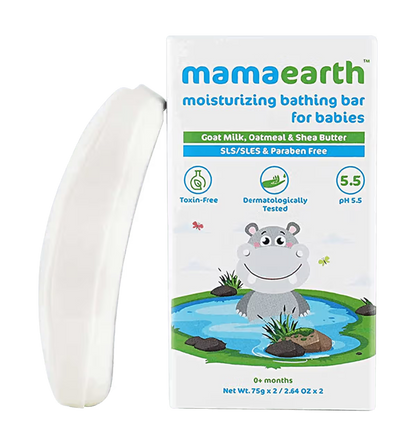 Mamaearth moisturizing bathing baby bar (150 gm)