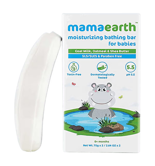 Mamaearth moisturizing bathing baby bar (150 gm)