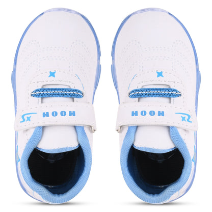 Boys’ White LED Sneakers – Light-Up Shoes