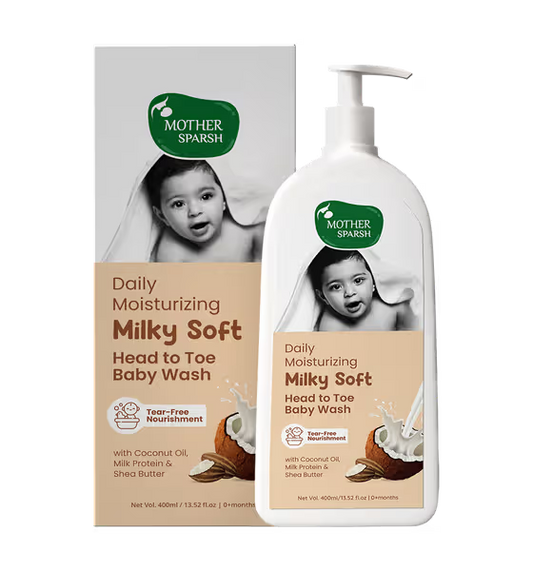 Mother Sparsh Milky Soft Baby Wash (400 ml)