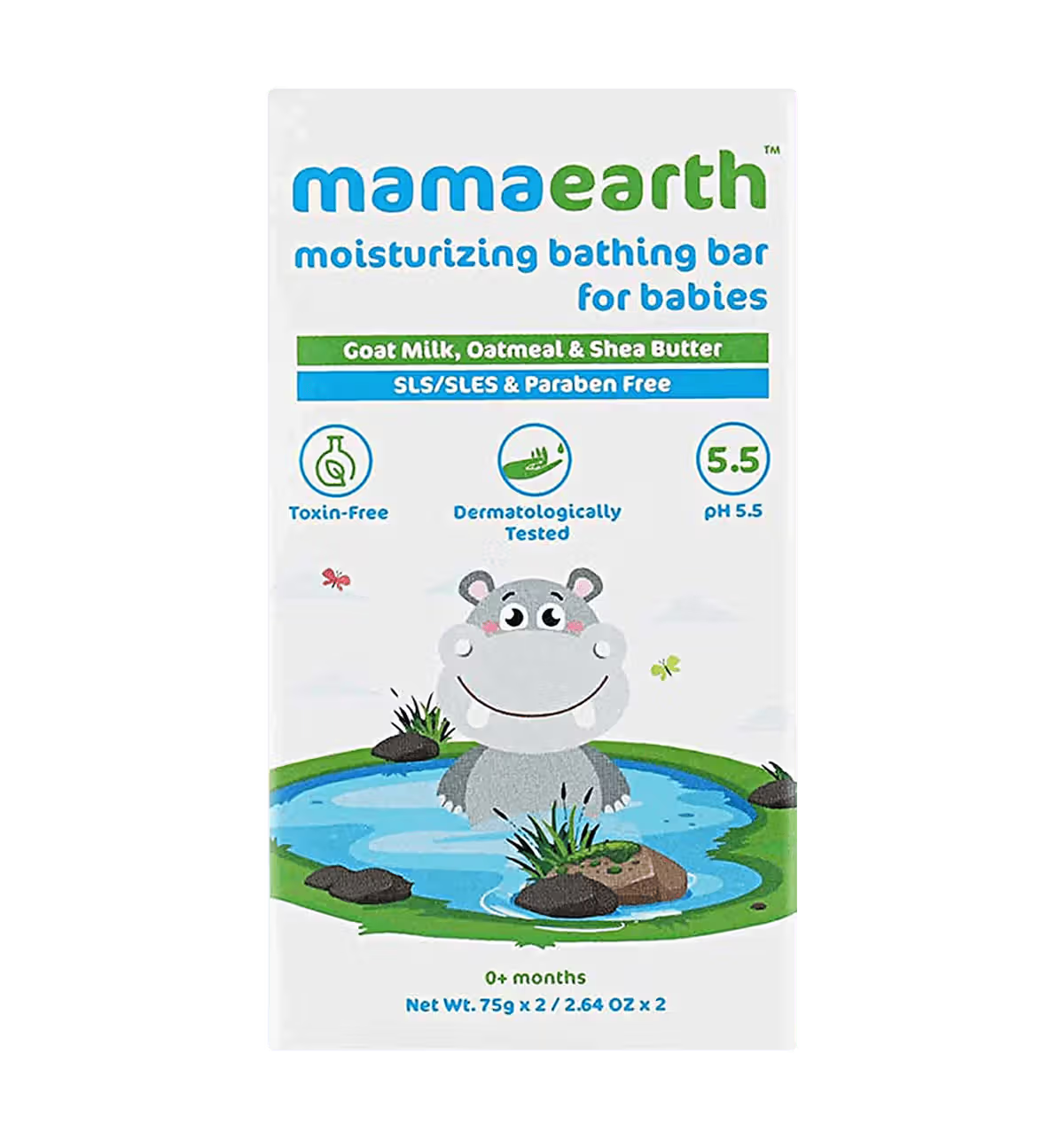 Mamaearth moisturizing bathing baby bar (150 gm)