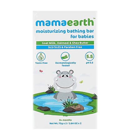 Mamaearth moisturizing bathing baby bar (150 gm)