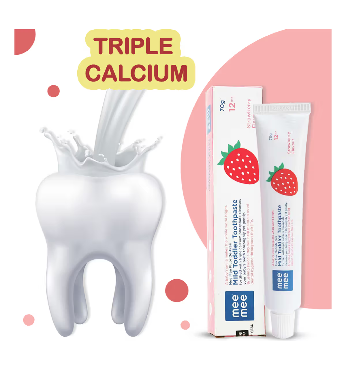 Mee Mee Kids Toothpaste with Strawberry Flavour (70 Gm)