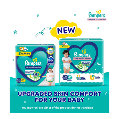 Pampers Baby Extra Large Taped Diapers (XXL,15-25 Kg) 42 Pants