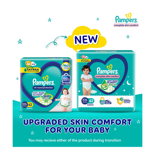 Pampers Baby Extra Large Taped Diapers (XXL,15-25 Kg) 42 Pants