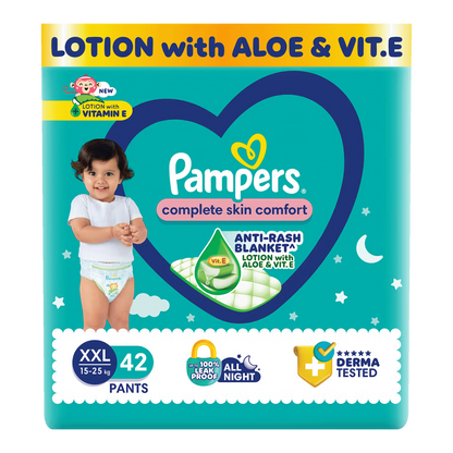 Pampers Baby Extra Large Taped Diapers (XXL,15-25 Kg) 42 Pants
