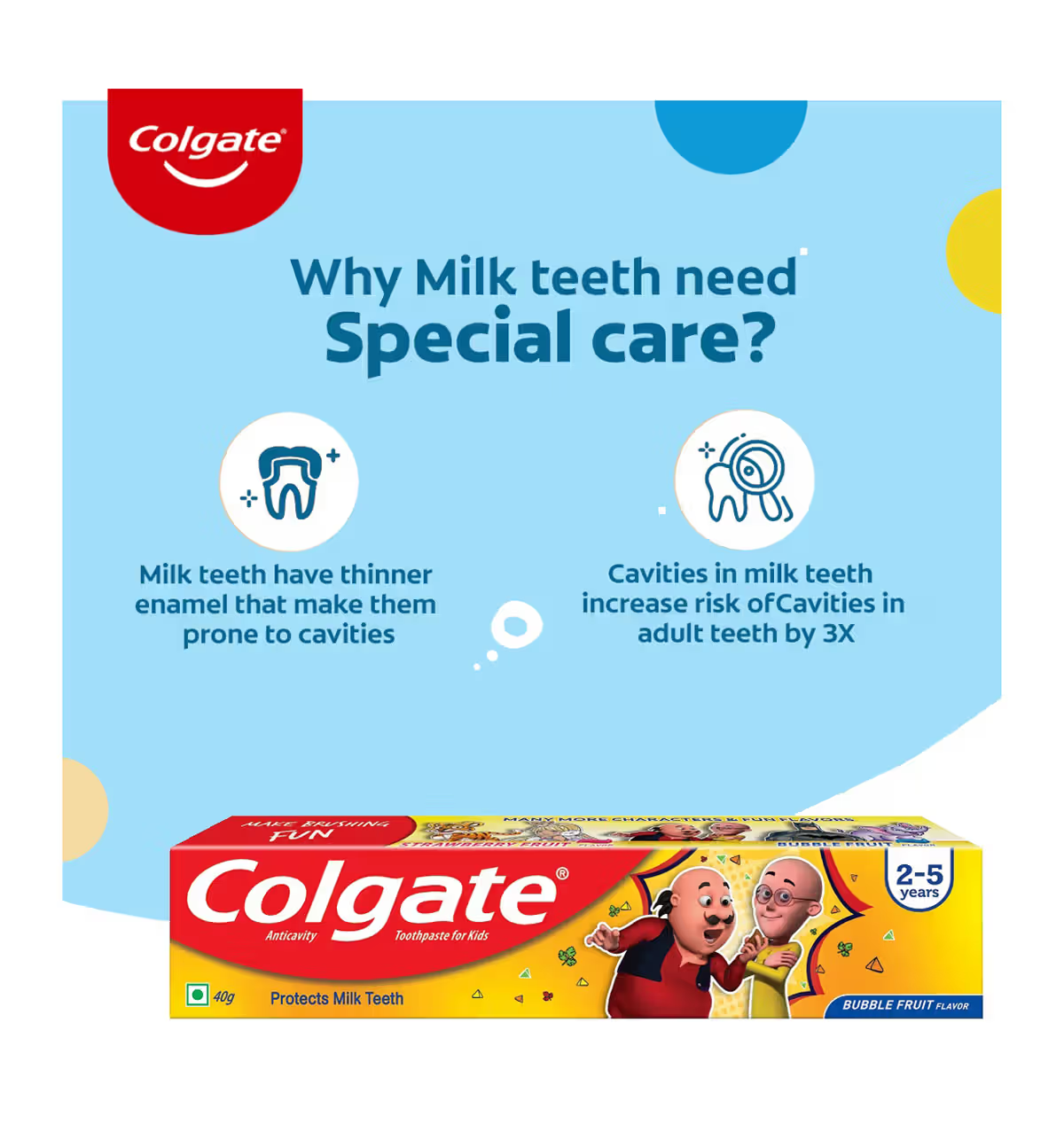 Colgate Kids Toothpaste with Bubble Fruit (40 Gm)