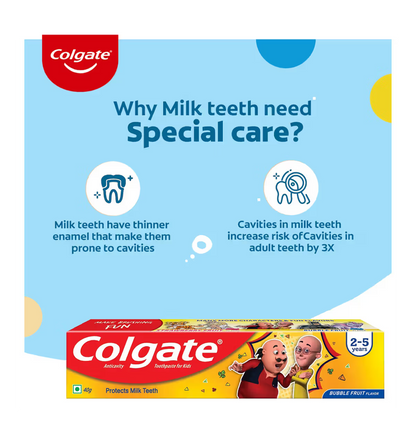 Colgate Kids Toothpaste with Bubble Fruit (40 Gm)