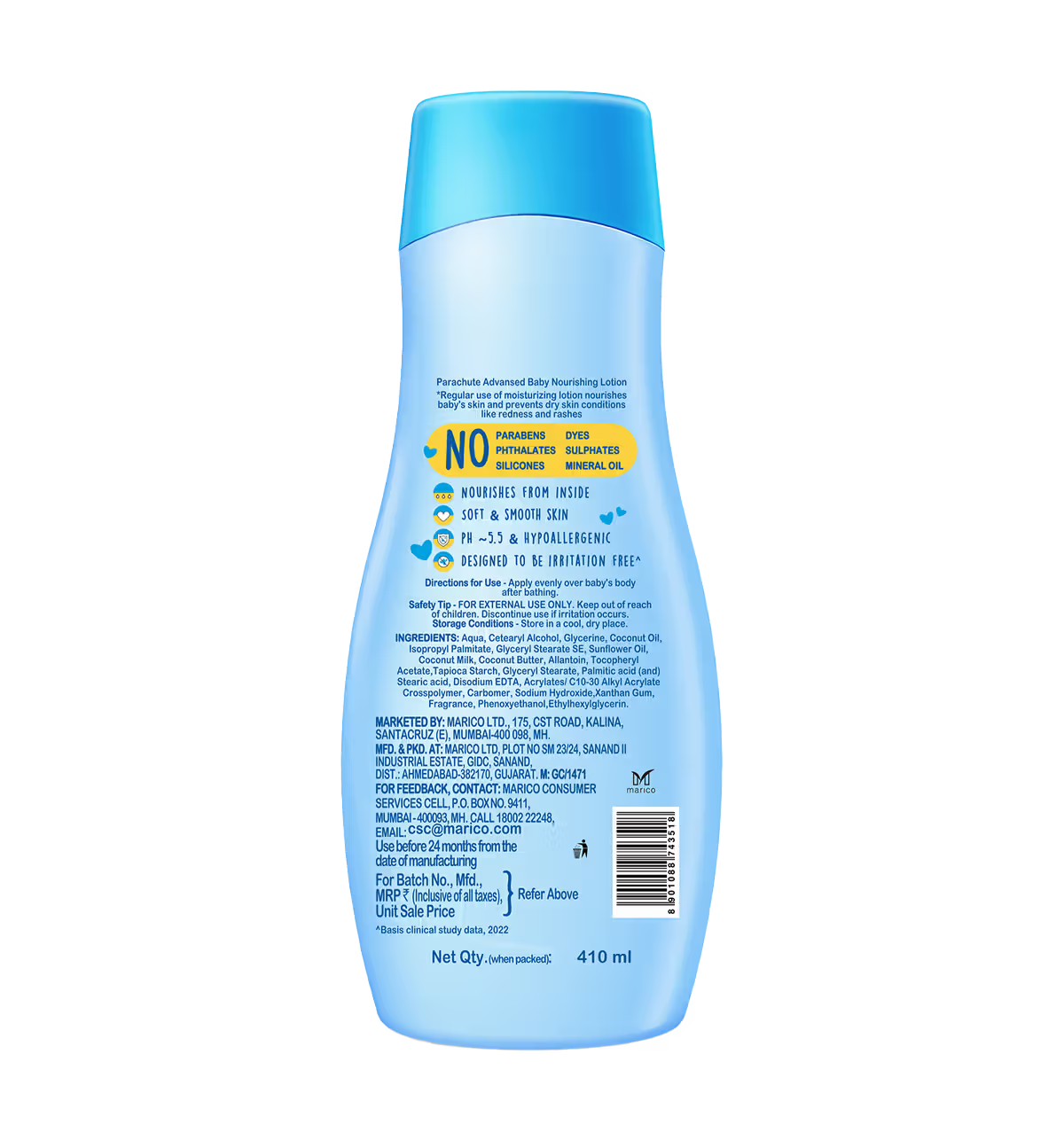 Parachute Baby Lotion with Virgin Coconut Milk& Coconut Oil (410 ml)