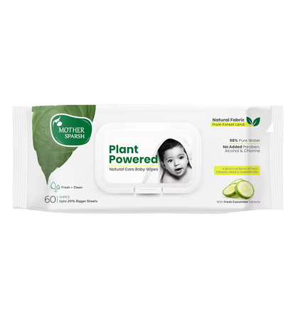 Mother Sparsh Natural Baby Wipes (60 Pcs)
